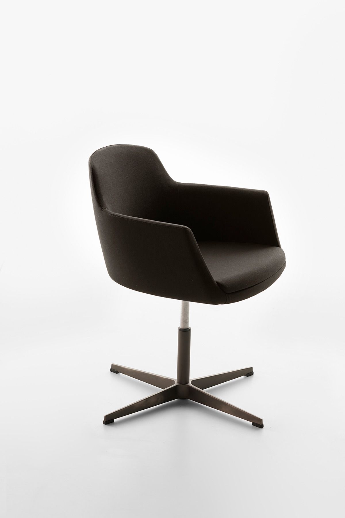 Image of black Vogue lounge chair collection on white background