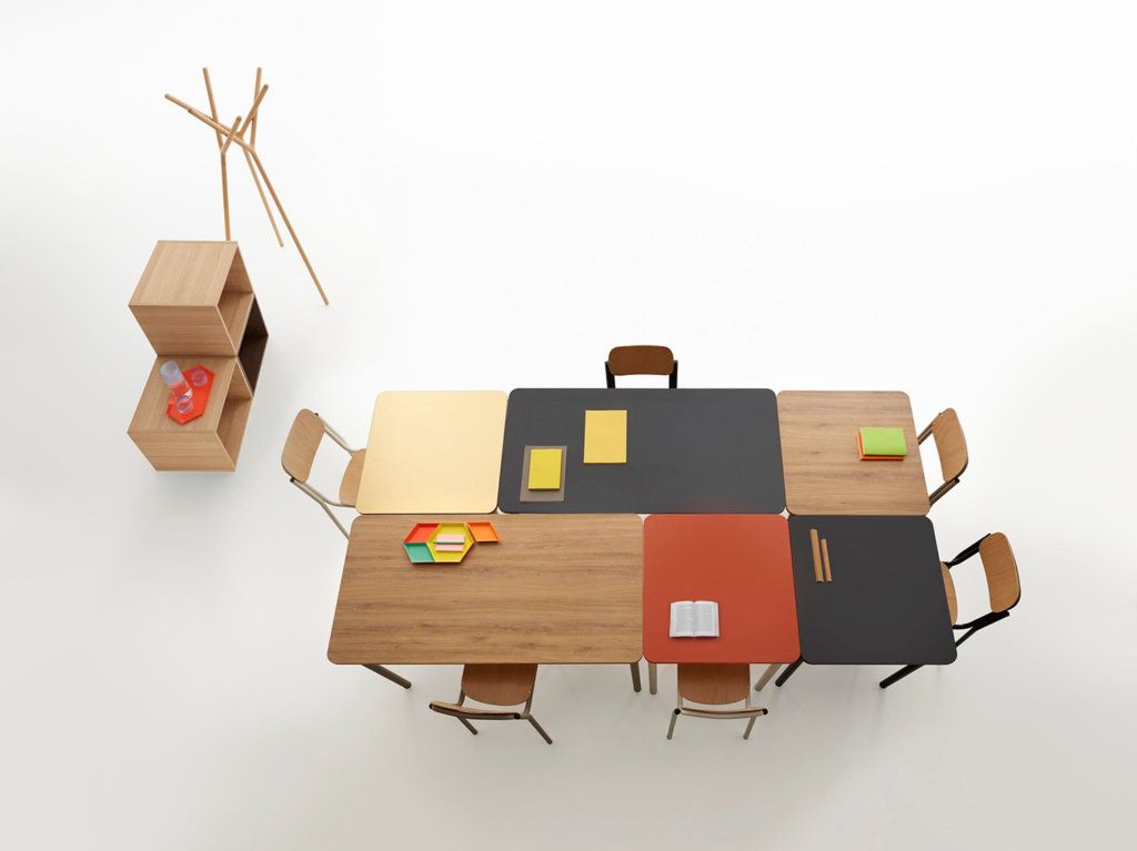 Composizione smart di tavolo e mensola con la collezione Easy
