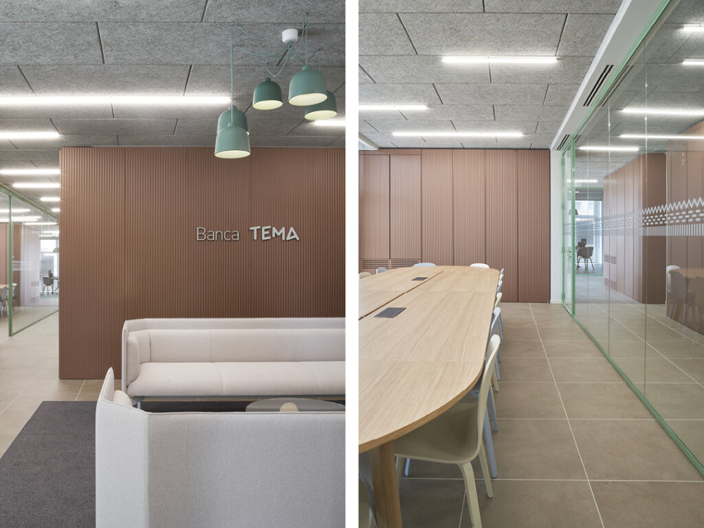 Chromatic harmonies and materiality in the new branch of Banca Tema in Arezzo, designed by Modourbano