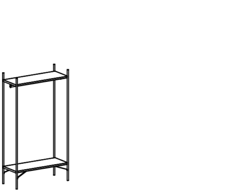 Struttura libreria di design per ufficio