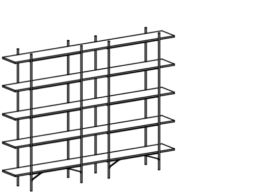 Libreria modulare di design per ufficio