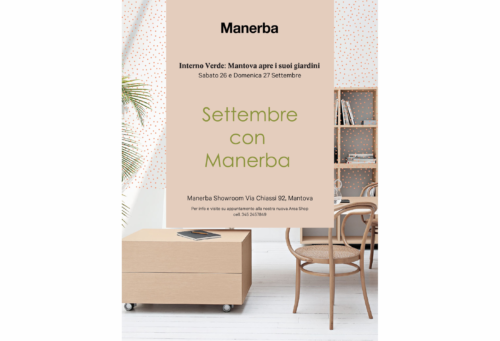 Manerba a Interno Verde 2020 ti invita a Mantova nel giardino del suo showroom di Palazzo Torelli